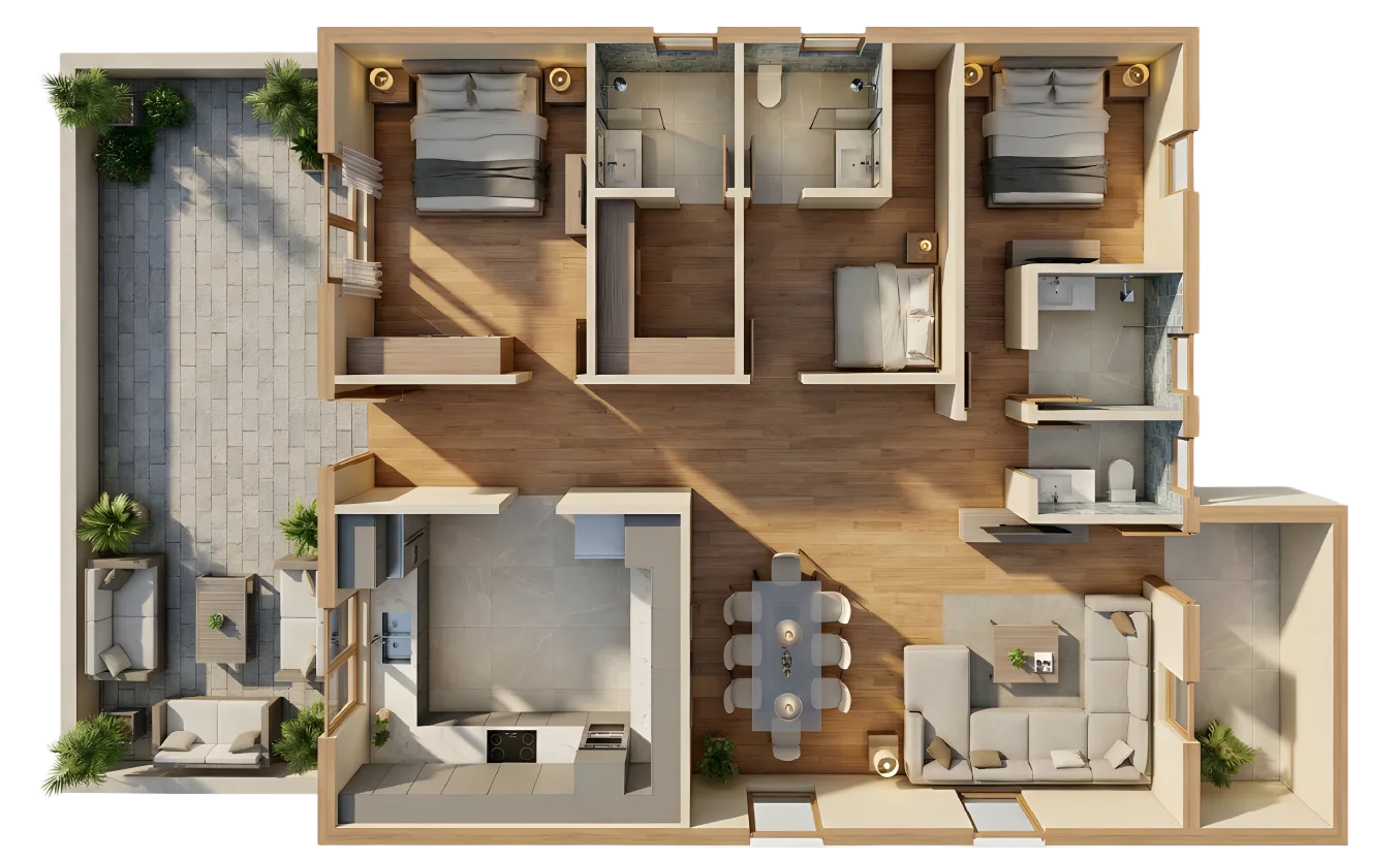 El-Dalia villa - 3D - Rayan West