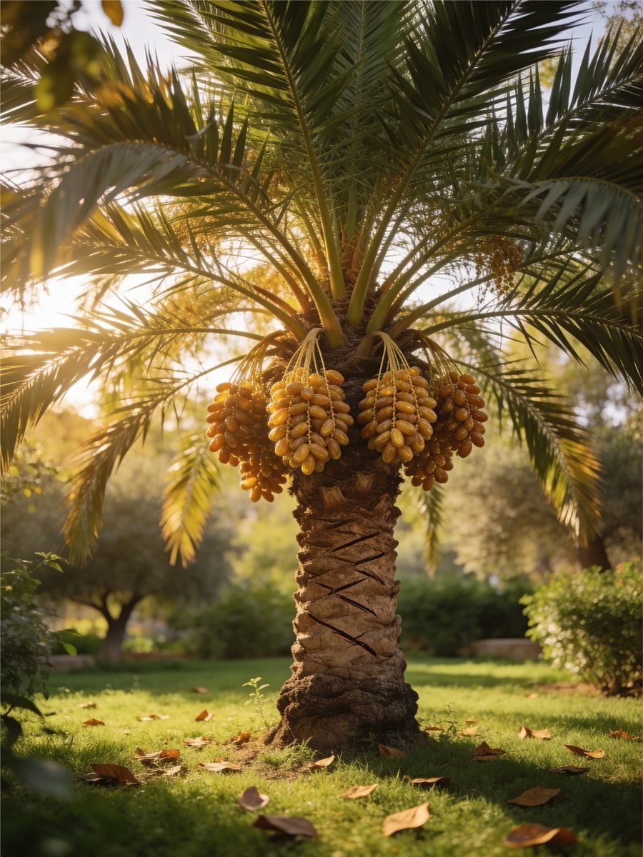 Barhi date palms in fruit at Rayan West, the long-term option among the types of investment at Rayan West