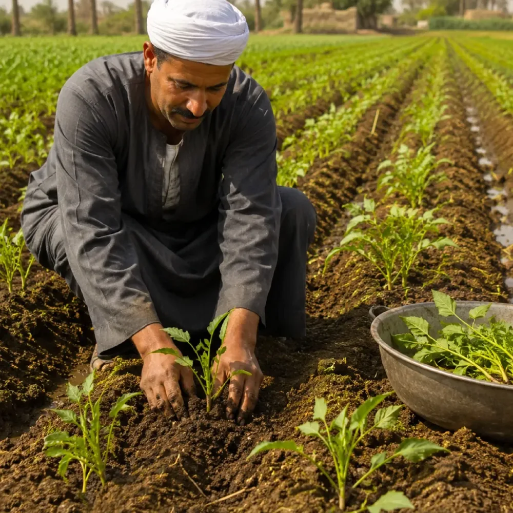 Smart drip irrigation system on agricultural land in Egypt